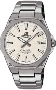Casio EFR-S108D-7AVUDF Safir Camlı İnce Kasa Sekizgen Çelik Erkek Kol Saati