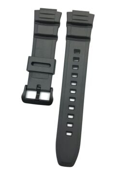Casio W-S220 Gri Orijinal Silikon Siyah Saat Kordonu