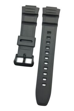Casio W-S220 Gri Orijinal Silikon Siyah Saat Kordonu