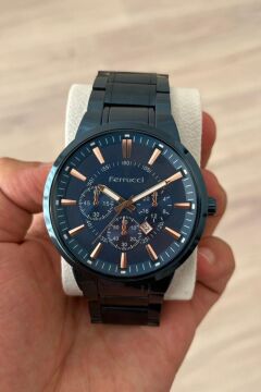 Ferrucci FC1469.05 Lacivert Çelik Kordon Erkek Kol Saati