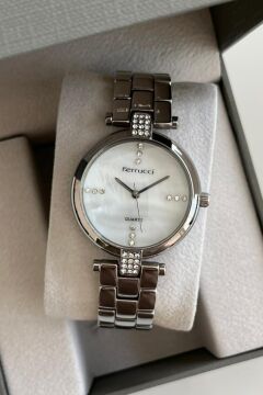 Ferrucci Gümüş Renk Taşlı Kadın Kol Saati