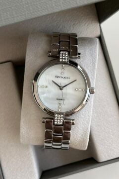 Ferrucci Gümüş Renk Taşlı Kadın Kol Saati