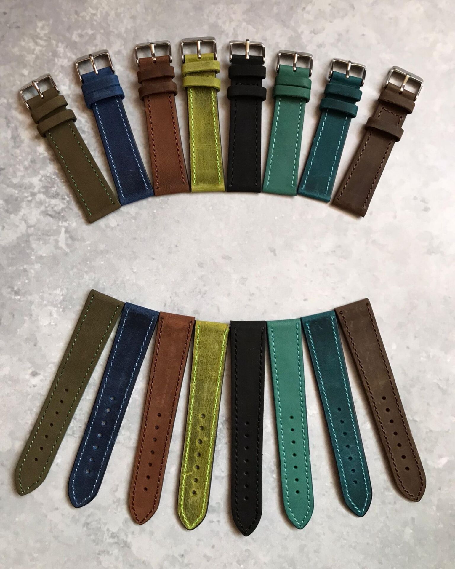 20 mm Renkli Üst Kalite İşçilik Spor Tasarım Hakiki Deri Saat Kordonu Akıllı Saat Kordonu