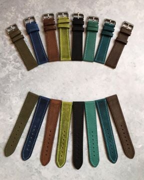 20 mm Renkli Üst Kalite İşçilik Spor Tasarım Hakiki Deri Saat Kordonu Akıllı Saat Kordonu