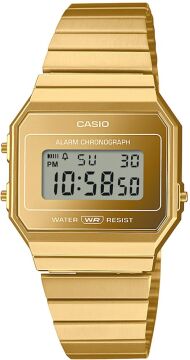 Casio A700WEVG-9ADF Altın Tonlu Ultra İnce Dijital Retro Kol Saati