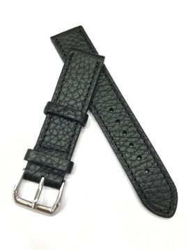 20 mm Siyah Hakiki Deri Saat Kordonu Kayışı