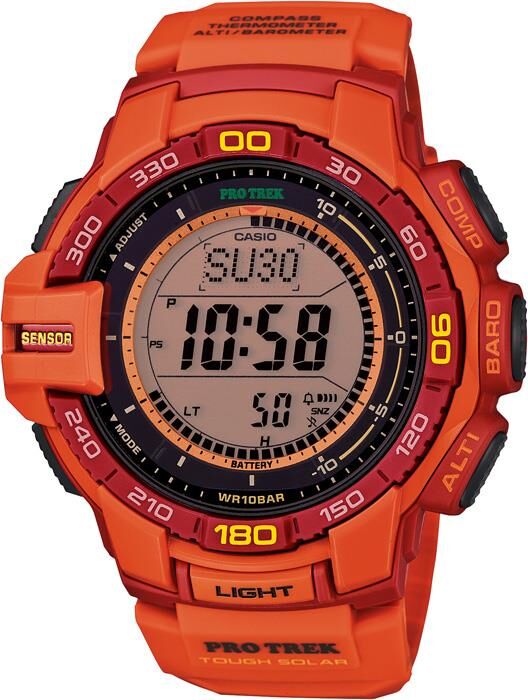 Casio Pro Trek PRG-270 Turuncu Orijinal Silikon Saat Kordonu