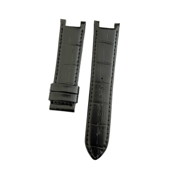 Guess Uyumlu 22 mm Hakiki Deri Saat Kordonu Klipsli Model - Siyah