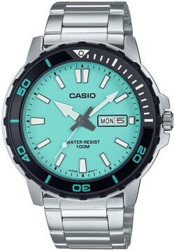 Casio MTD-125D-2A2VDF Turkuaz Kadranlı Siyah Bezel Çelik Erkek Kol Saati