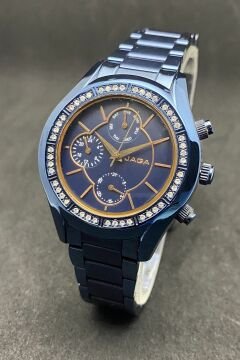 Jaga Multifonksiyonlu Çelik Taşlı Kadın Kol Saati