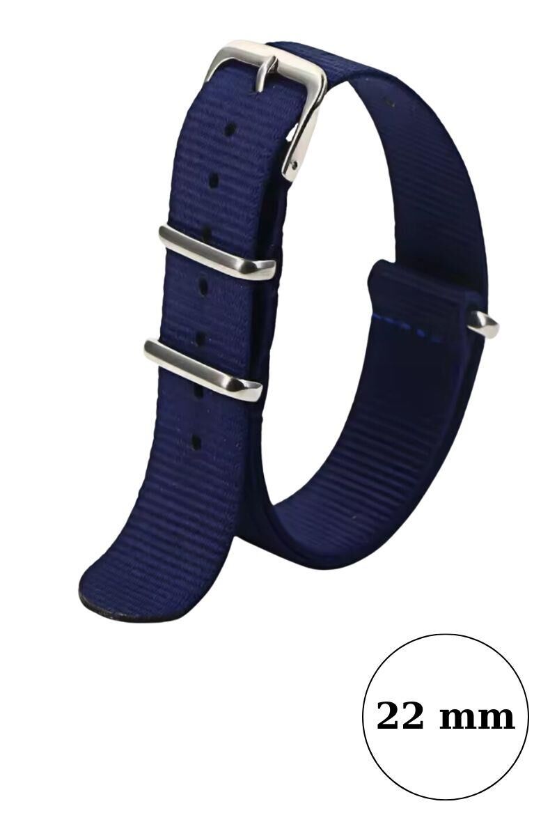 Klasik Suya Dayanıklı Koku Yapmaz Sportif Renkli Nato Saat Kordonu 22 mm