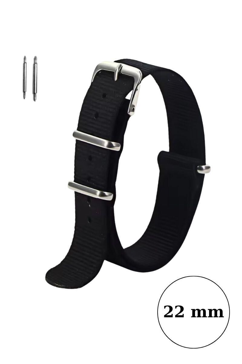 Klasik Suya Dayanıklı Koku Yapmaz Sportif Renkli Nato Saat Kordonu 22 mm