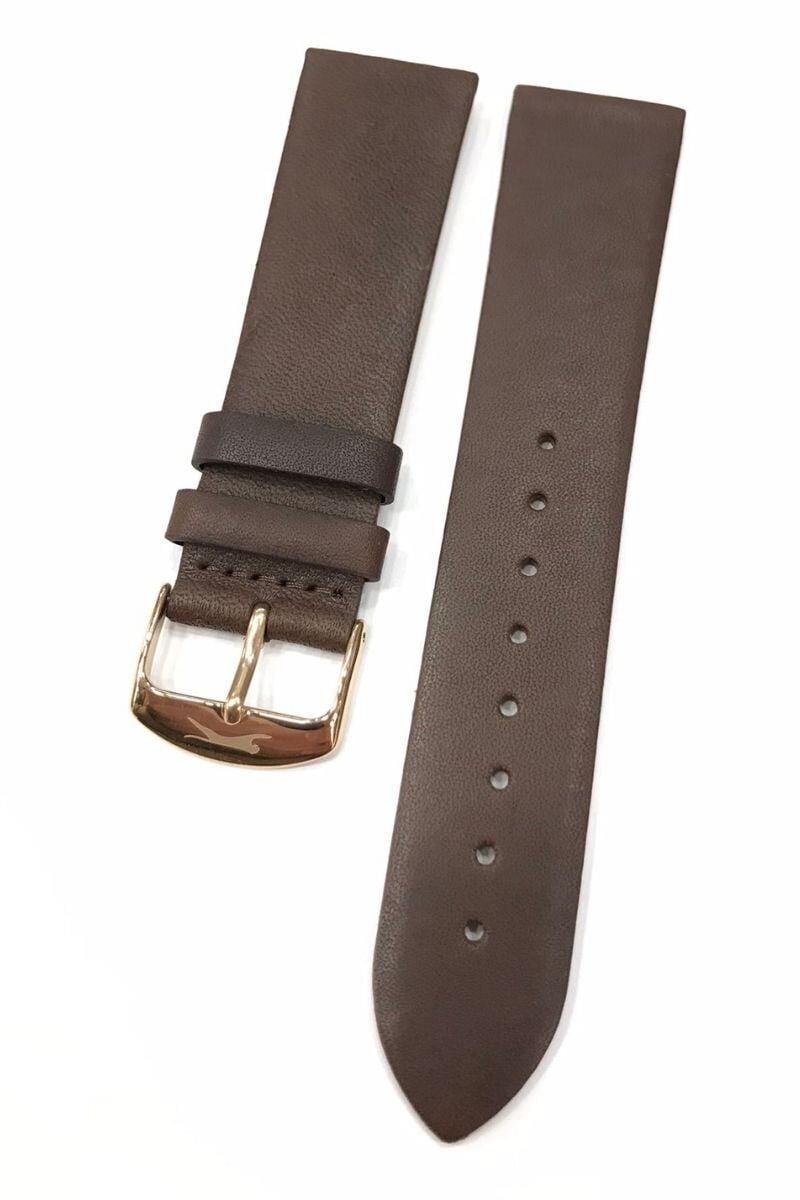 Vintage ve Klasik Saatler için Slazenger 22 mm Hakiki Deri Saat Kordonu Lacivert
