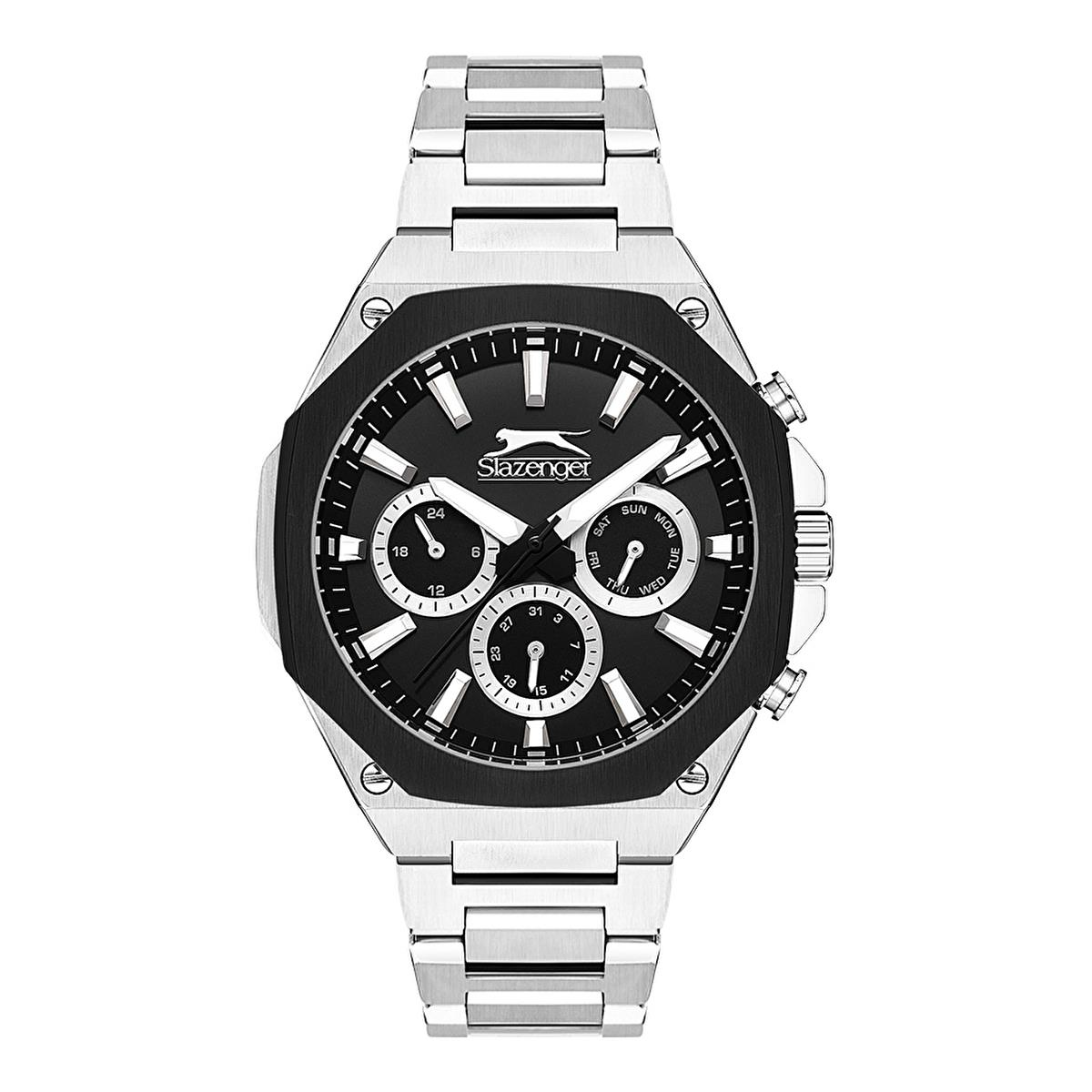 Slazenger SL.09.2322.2 Gümüş Renk Paslanmaz Çelik Köşeli Erkek Kol Saati