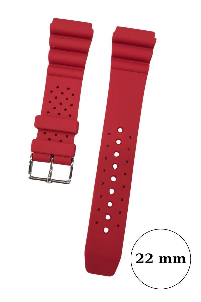 Dalgıç Saatleri ve Spor Saatler için 22 mm Kauçuk Saat Kordonu