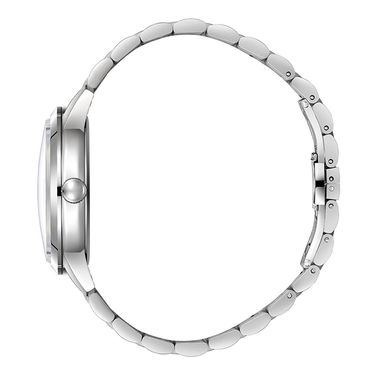 Slazenger SL.09.2495.1 Serisi Gümüş Renk Klasik Paslanmaz Çelik Bombeli Cam Erkek Kol Saati