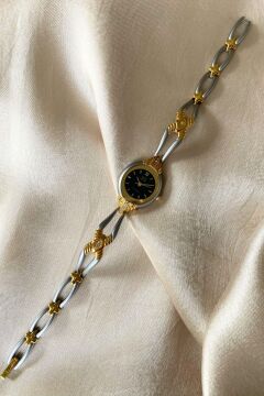 Q&Q Superior Paslanmaz Çelik Özel Tasarım Kordon Küçük Vintage Kadın Kol Saati