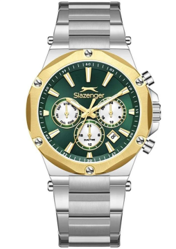 Slazenger SL.09.2501.2 Serisi Gümüş Renk Paslanmaz Çelik Spor Tasarım Erkek Kol Saati