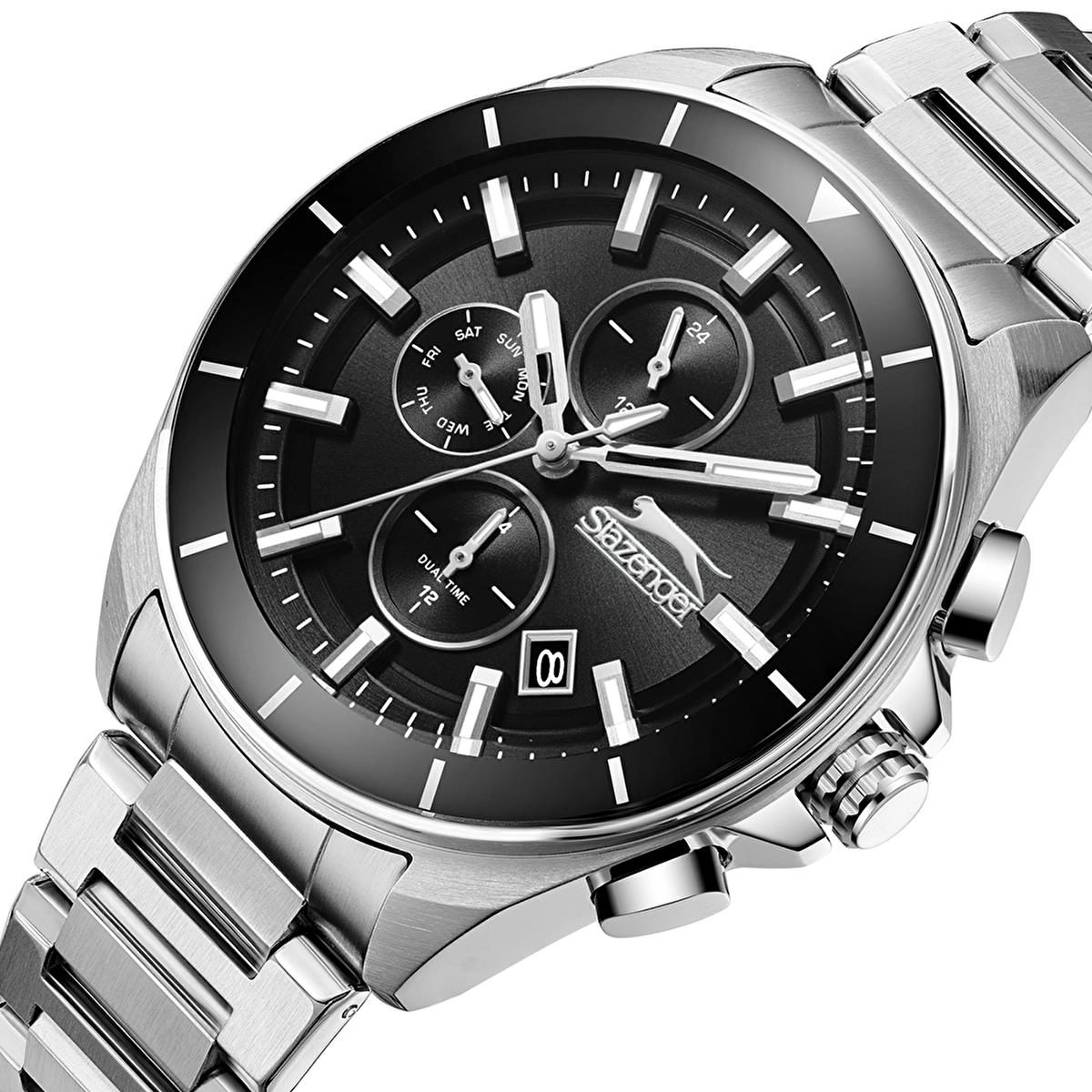 Slazenger SL.09.2393.2 Serisi Gümüş Renk Paslanmaz Çelik Erkek Kol Saati