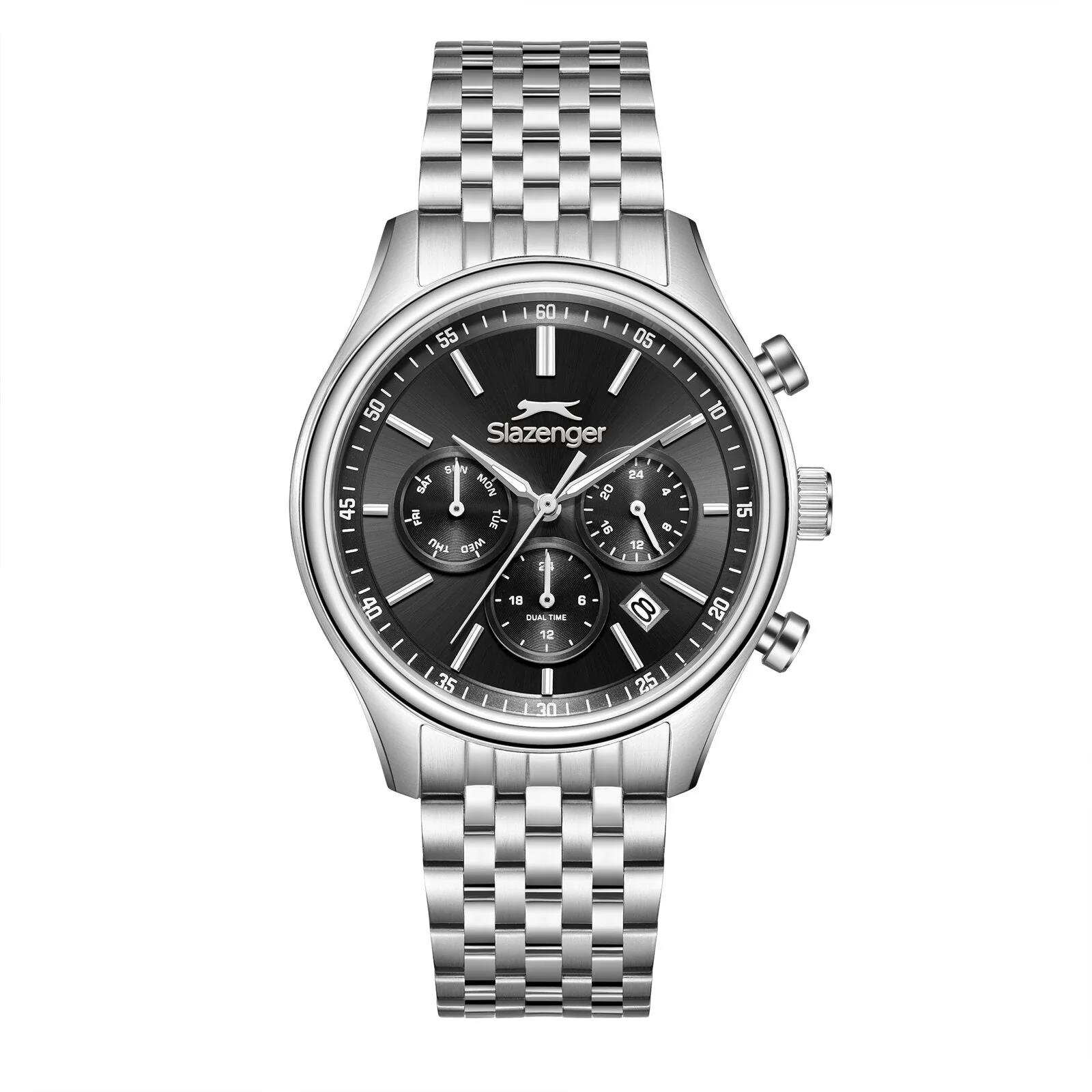 Slazenger SL.09.2487.2 Serisi Gümüş Gri Renk Paslanmaz Çelik Erkek Kol Saati