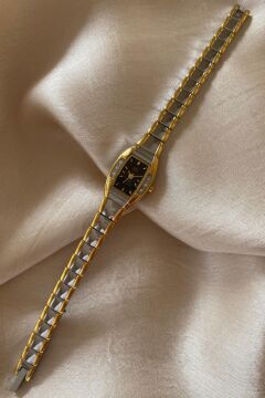 Q&Q Superior Taşlı Paslanmaz Çelik Özel Tasarım Kordon Küçük Vintage Kadın Kol Saati