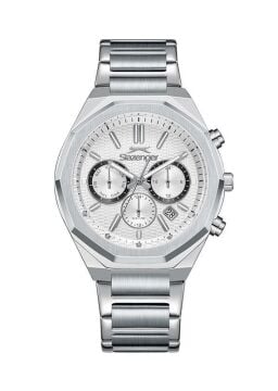 Slazenger SL.09.2503.2 Serisi Gümüş Renk Paslanmaz Çelik Köşeli Erkek Kol Saati