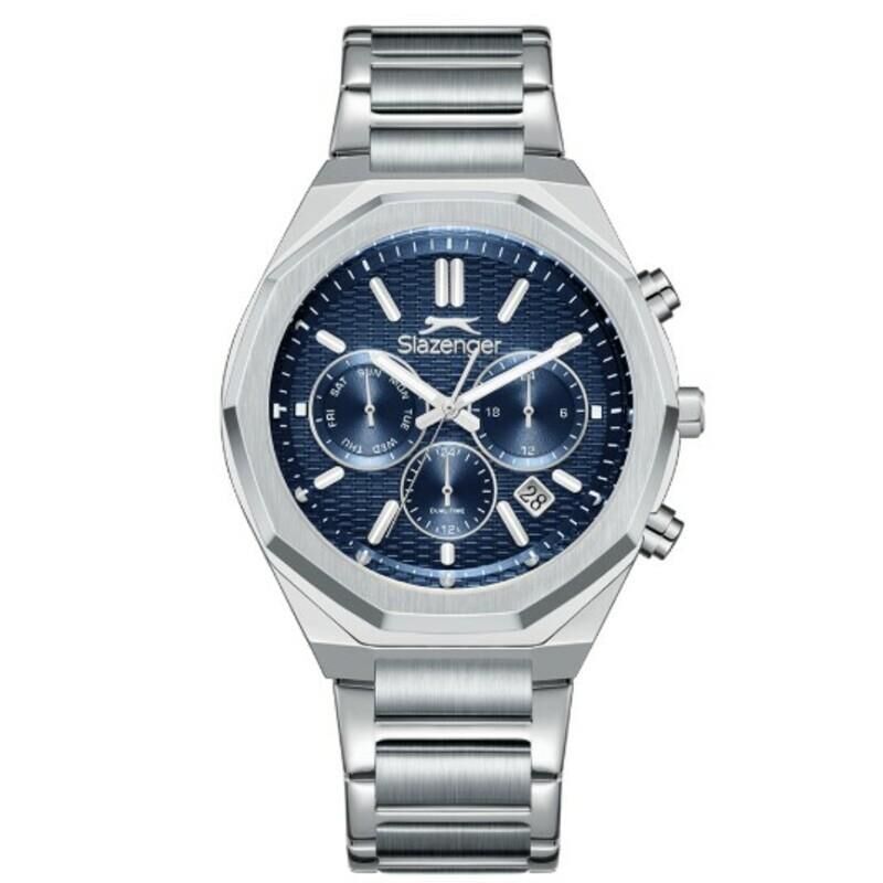 Slazenger SL.09.2503.2 Serisi Gümüş Renk Paslanmaz Çelik Köşeli Erkek Kol Saati