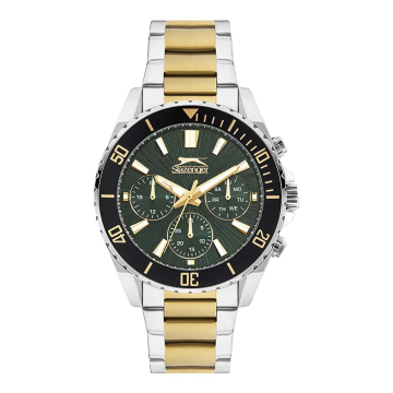 Slazenger SL.09.2273.2.05 Sarı Gümüş Yeşil Renk Paslanmaz Çelik Yeni Erkek Kol Saati