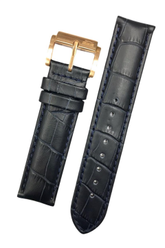 22 mm Lacivert Slazenger Orijinal Hakiki Deri Saat Kordonu