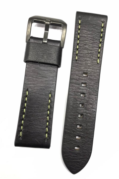 24 mm Siyah Slazenger Orijinal Hakiki Deri Saat Kordonu