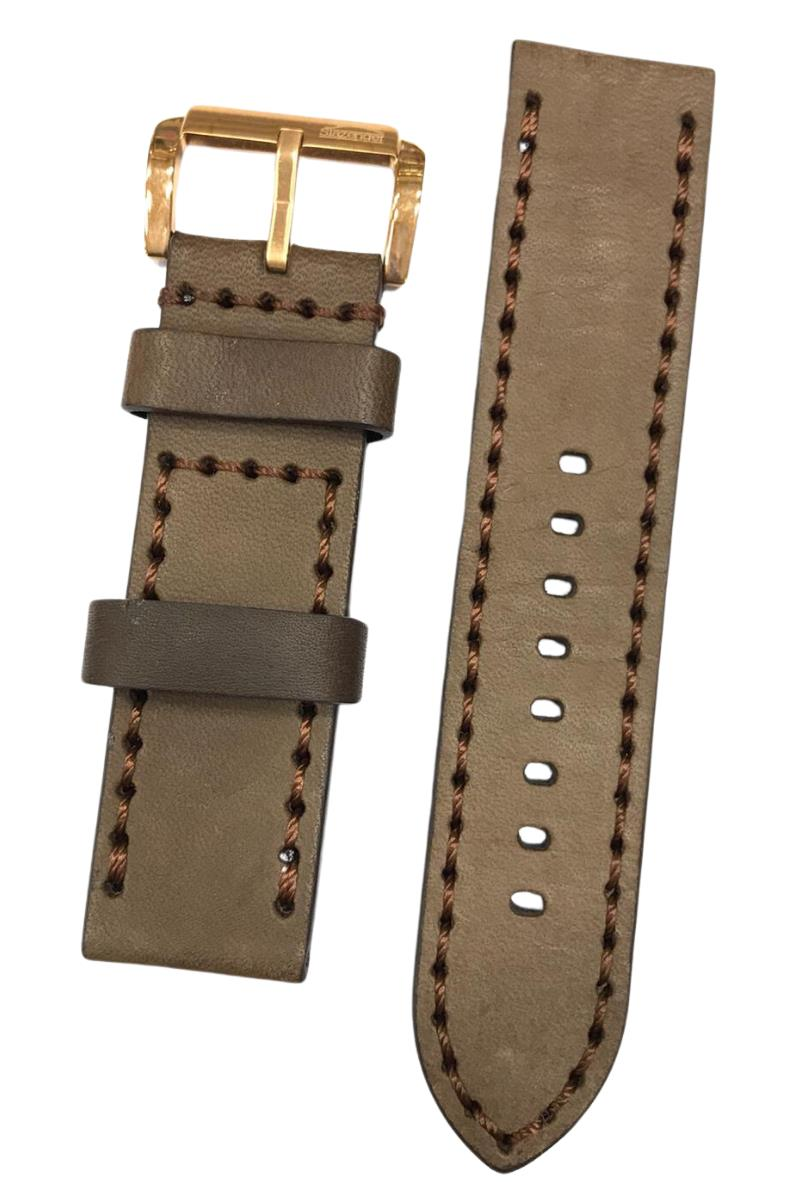 24 mm Kahverengi Kalın Slazenger Orijinal Hakiki Deri Saat Kordonu