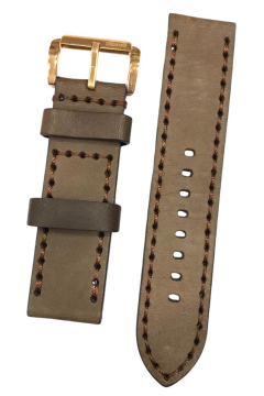 24 mm Kahverengi Kalın Slazenger Orijinal Hakiki Deri Saat Kordonu