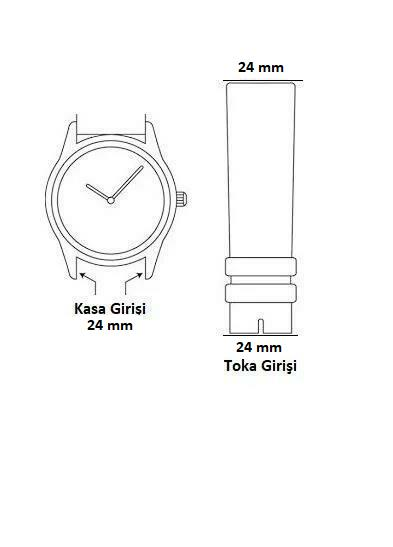 24 mm Kahverengi Kalın Slazenger Orijinal Hakiki Deri Saat Kordonu