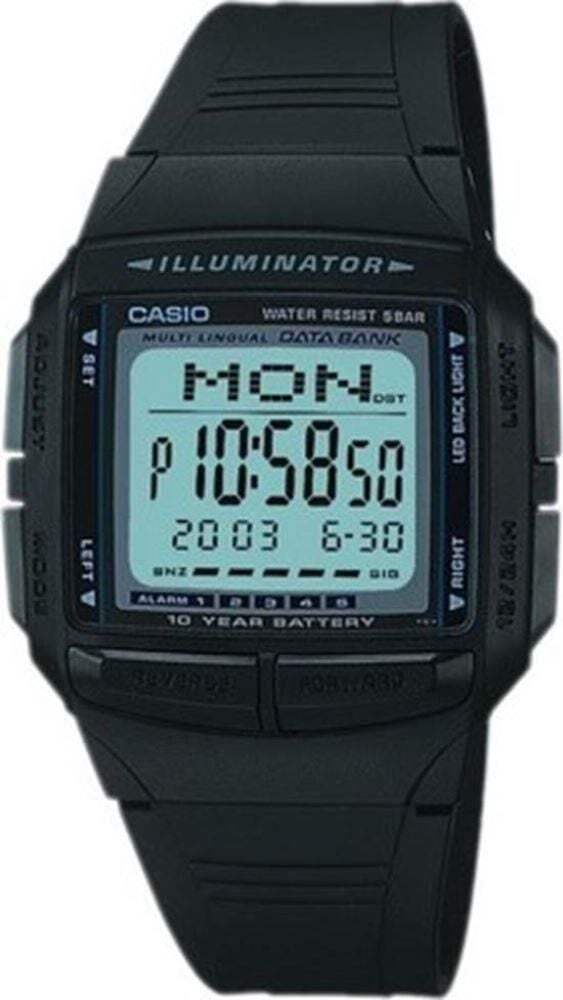 Casio DB-36 Siyah Renk Orijinal Silikon Saat Kordonu