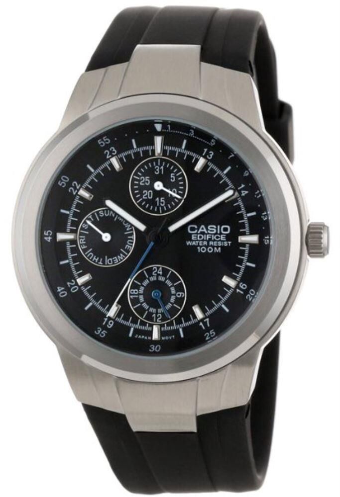 Casio EF-305-1A Siyah Renk Orijinal Silikon Saat Kordonu