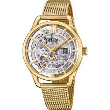FESTINA F20629/1 AUTOMATIC SKELETON SAPPHIRE KADIN KOL SAATİ
