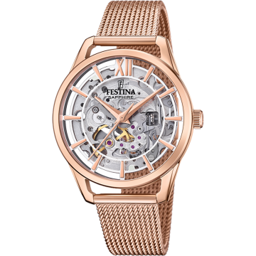 FESTINA F20628/2 AUTOMATIC SKELETON SAPPHIRE KADIN KOL SAATİ