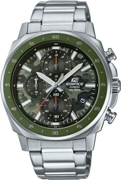 Casio Edifice EFV-600D-3CVUDF Yeşil Kadran Kronograf Çelik Erkek Kol Saati