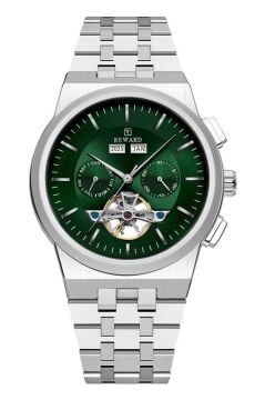 Reward RWA147694 Yeşil Kadran Open Heart Otomatik Çelik Erkek Kol Saati