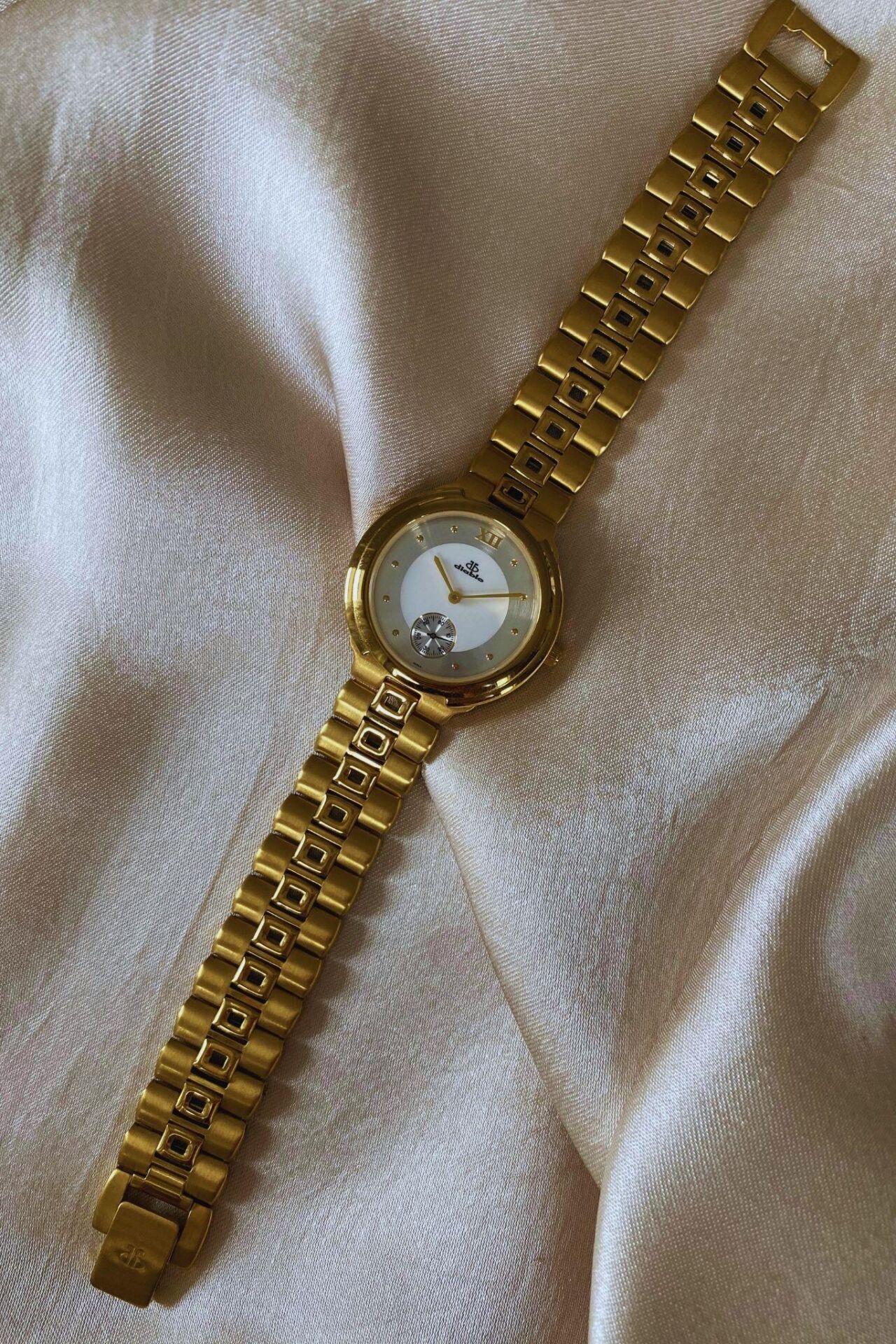 Diablo Altın Sarı Renkli Paslanmaz Çelik Kordon Orijinal Vintage Erkek Kol Saati