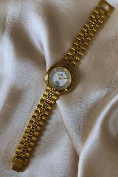 Diablo Altın Sarı Renkli Paslanmaz Çelik Kordon Orijinal Vintage Erkek Kol Saati