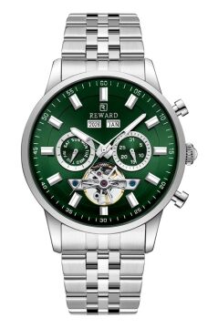 Reward RWA147644 Yeşil Kadran Open Heart Otomatik Çelik Erkek Kol Saati