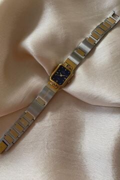 Romanson Köşeli Paslanmaz Çelik Özel Tasarım Kordon Küçük Orijinal Vintage Kadın Kol Saati