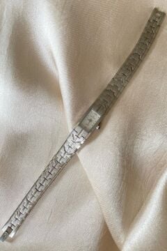 Romanson Köşeli Paslanmaz Çelik Özel Tasarım Kordon Küçük Orijinal Vintage Kadın Kol Saati