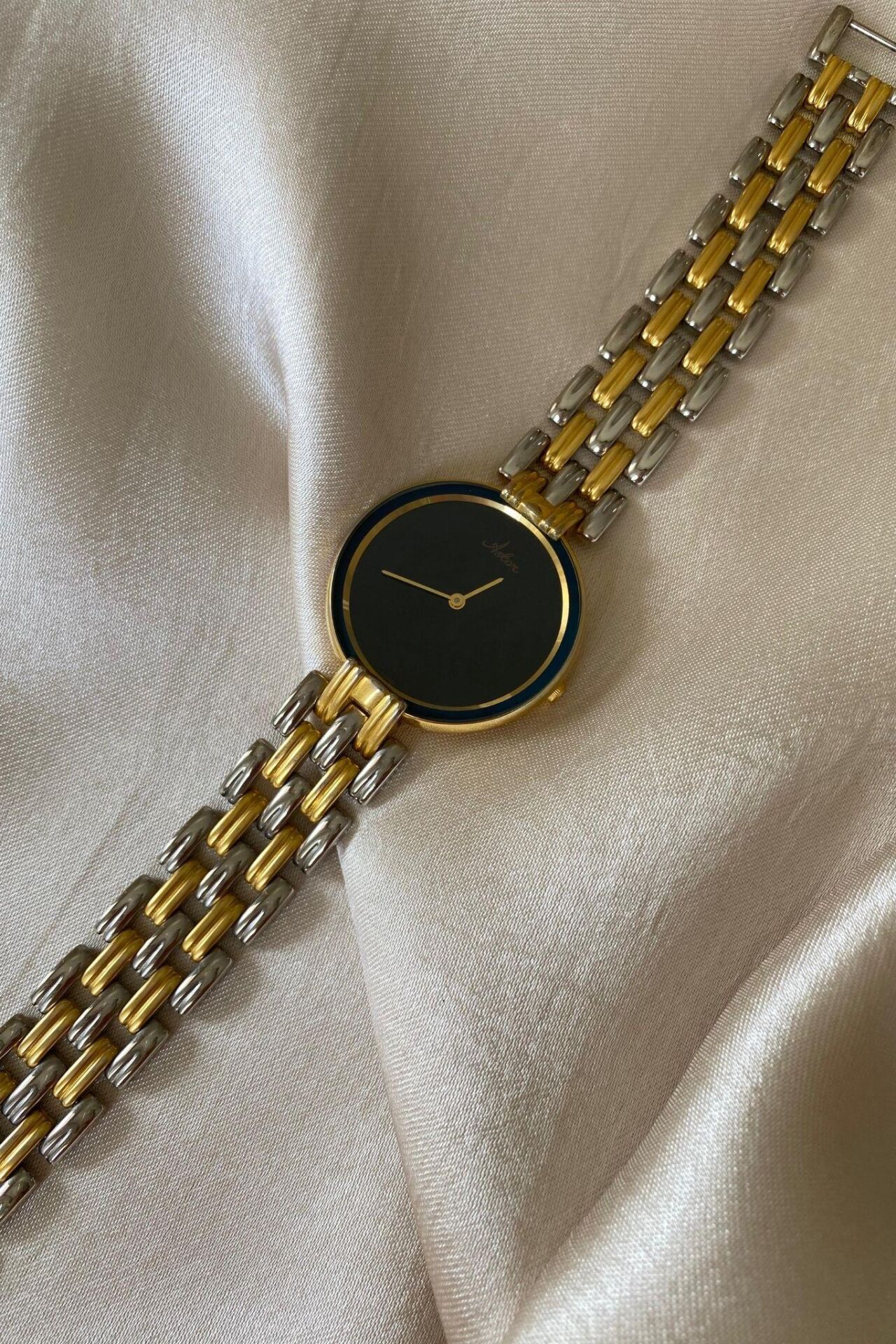 Astor Sarı Gümüş Renk Paslanmaz Çelik Kordon Orijinal Vintage Erkek Kol Saati