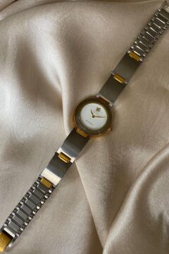 Diablo Sarı Gümüş Renk Paslanmaz Çelik Kordon Orijinal Vintage Erkek Kol Saati