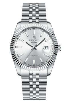 Reward Excellent RWA144333 Beyaz Kadran Tırtıklı Bezel Otomatik Çelik Erkek Kol Saati