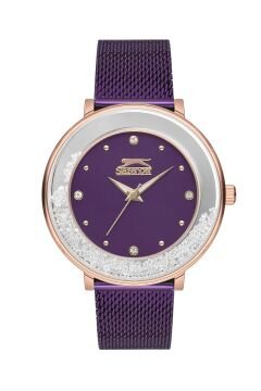 Slazenger SL.09.1625.3.06 Mor Hasır Çelik Kadın Kol Saati