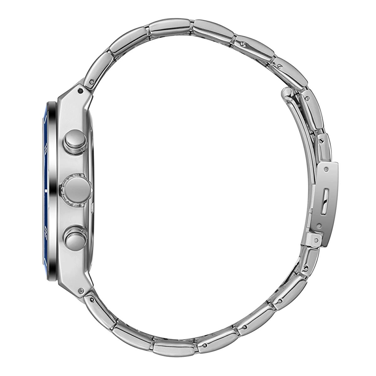 Slazenger SL.09.2492.2.02 Gümüş Lacivert Renk Paslanmaz Çelik Yeni Erkek Kol Saati