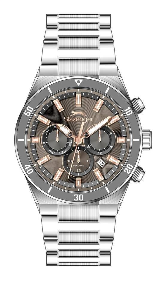 Slazenger SL.09.2492.2.04 Gümüş Renk Paslanmaz Çelik Yeni Erkek Kol Saati